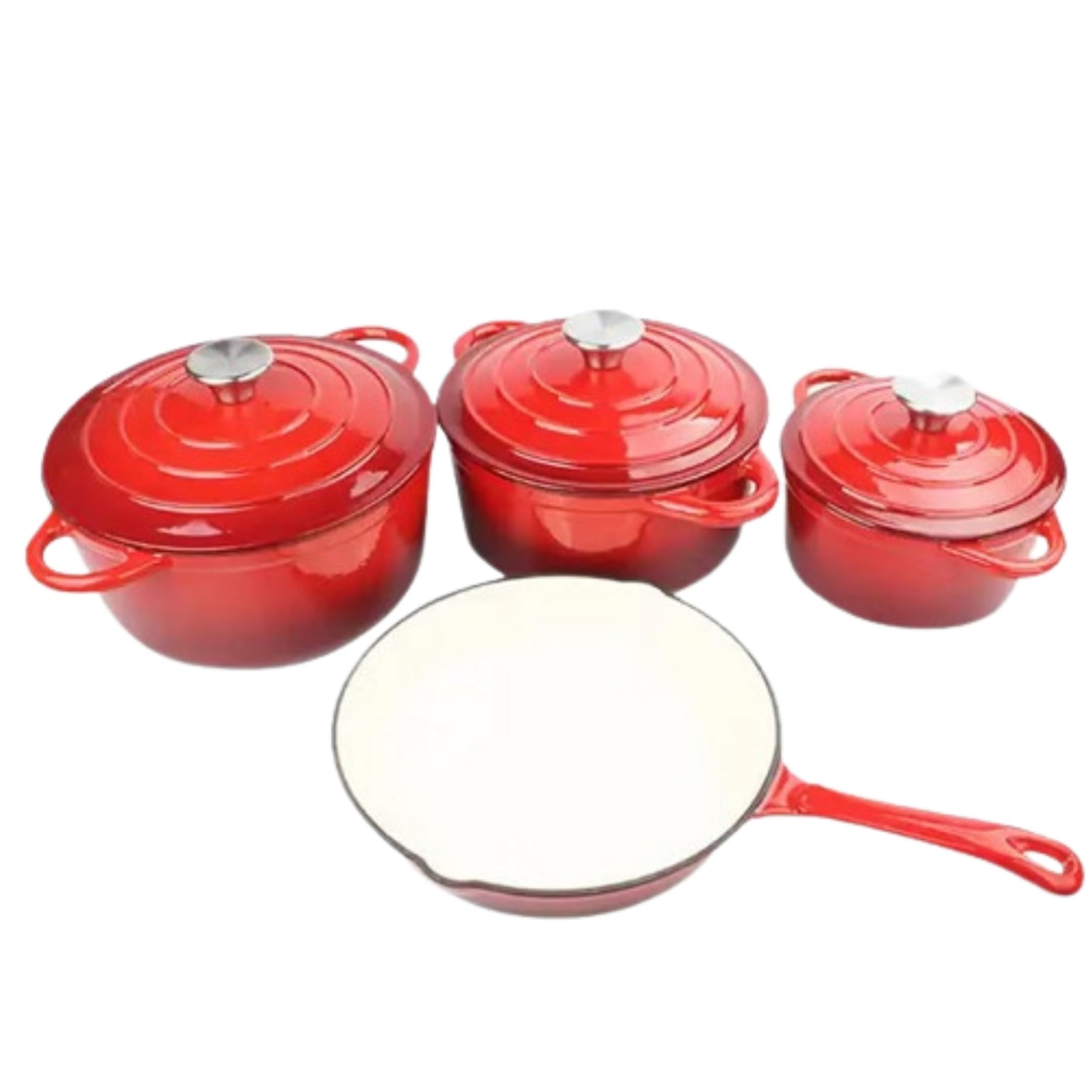 Cast iron pot set 7 piece